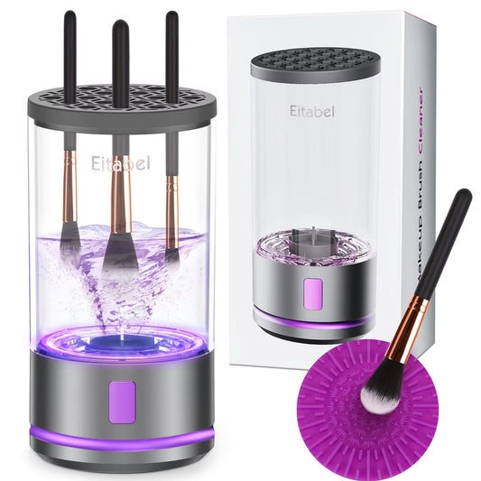 EITABEL Electric Makeup Brush Cleaner - 4100 RPM Makeup Brush Cleaning Machine, Automatic Makeup Brush Cleaner for Brush Sponge